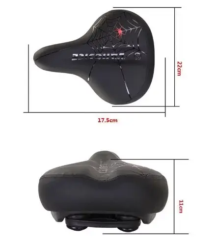 Велосипедное седло AL-6401 22х17.5см (Черный) - фото 4