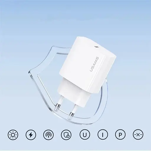 Адаптер живлення зарядний пристрій із кабелем Usams Fast Charger Kit OYXLTZ01 (CC226 + SJ711) - фото 2