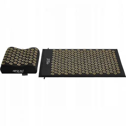 Коврик акупунктурный с подушкой 4FIZJO Ergo Mat Аппликатор Кузнецова Black/Gold (P-5907739313881) - фото 4