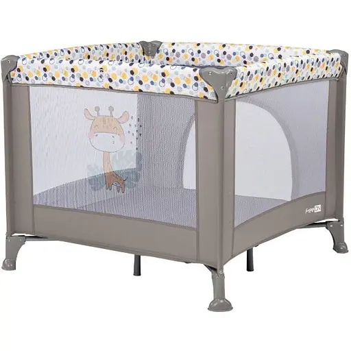 Манеж для ребенка FreeON Square Жираф, grey - фото 1