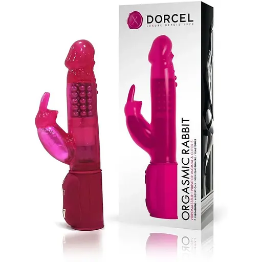 Вібратор-кролик Dorcel Orgasmic Rabbit Pink з перловим масажем - фото 4