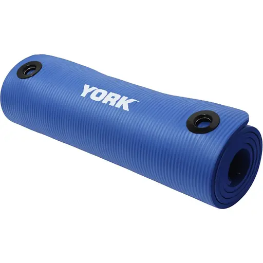 Мат для фитнеса с отверстиями York Fitness NBR 1см синий