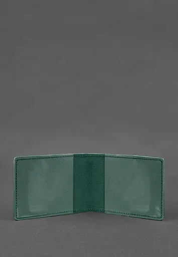 Кожаная обложка для удостоверения министерства обороны зеленая Crazy Horse - фото 3