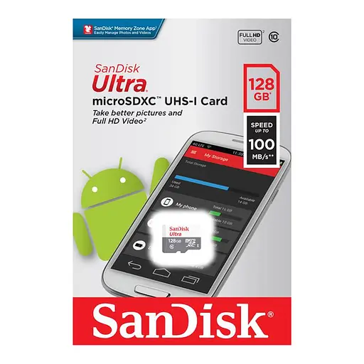 SanDisk Карта пам'яті microSD 128GB C10 UHS-I R100MB/s Ultra - фото 2