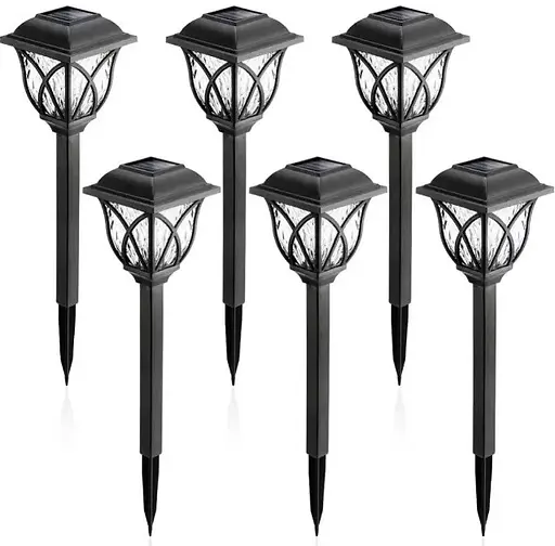 Садовые солнечные светильники 6 Pack Solar Lights X15 6 шт. на солнечных батареях подсветка газона - фото 1