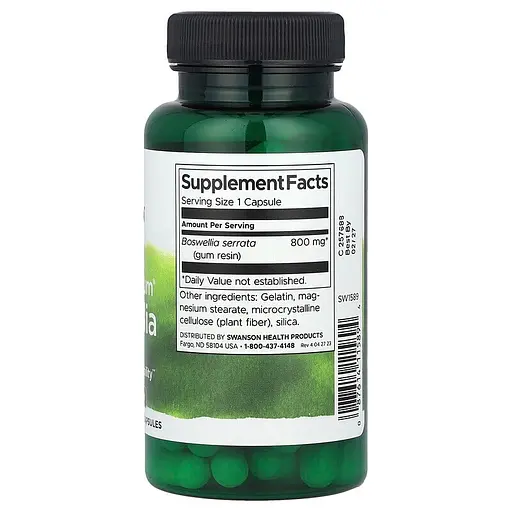 Босвелія Swanson Boswellia Double Strength 800 mg 60 caps (1086-100-35-0648434-20) - фото 2