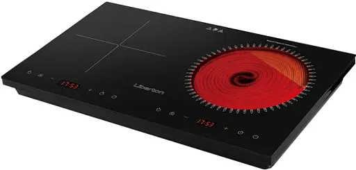 Електроплита комбінована інфрачервона+ індукція 2-х камф. Liberton LCC-3900 - фото 1