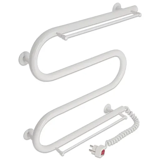 Полотенцесушитель Laris Змеевик 25 ЧК3 500x500 с 2-мя полочками 75201038 - фото 2