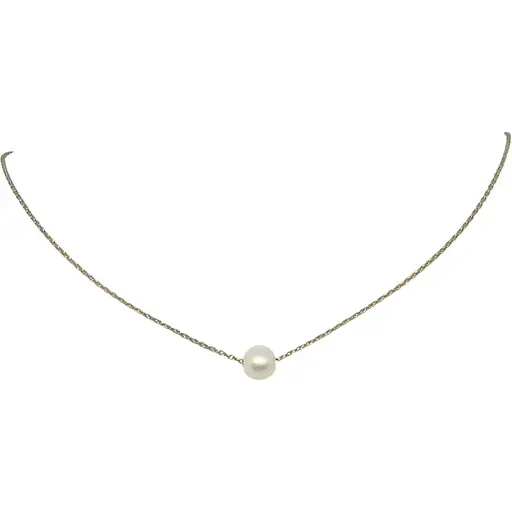 Золотое колье Империя золота с жемчугом. ПК320И 40