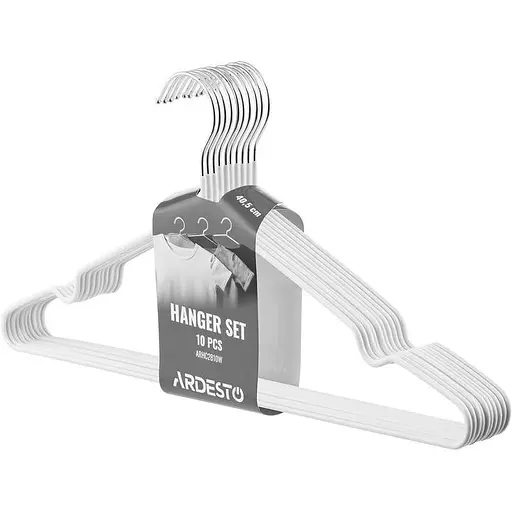 Набор вешалок Ardesto 40.5 см 10 шт белый (ARHC2810W)