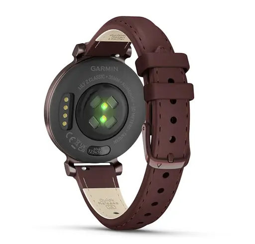 Смарт-годинник Garmin Lily 2 Classic темно-бронзовий із шкіряним ремінцем кольору шовковиці - фото 2