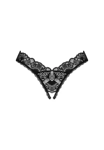 Сексуальні мереживні стрінги Obsessive Donna Dream XS/S чорний - фото 8