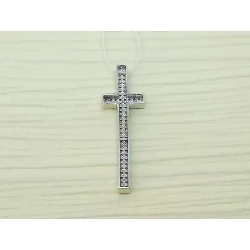 Срібний хрест Харківська ювелірна фабрика з фіанітами. 500630-КРЛК - фото 2