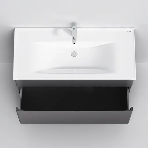 Тумба з умивальником AM.PM Hit 100 см графіт матовий M93A-FSX01002-WC01002GM38 Графіт - фото 8