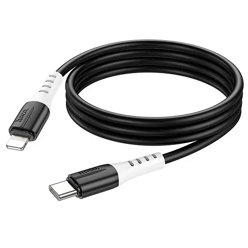 Кабель силіконовий Hoco X82 Type-C to lightning silicone charging data cable 20w 3a чорний