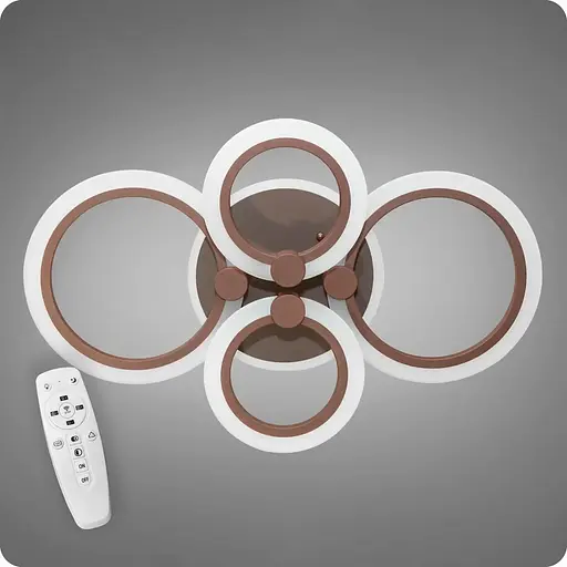 Люстра світлодіодна 517 Dlight 3color з пультом 100Вт Коричневий (01922) - фото 1