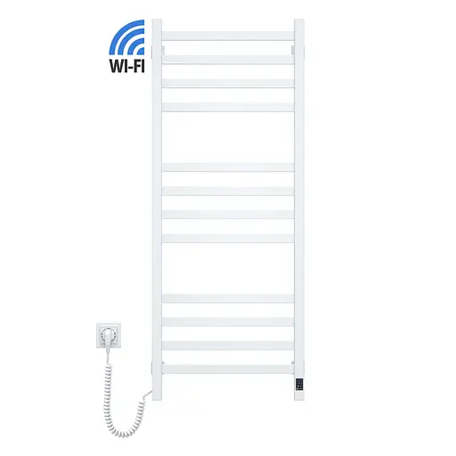 Электрический полотенцесушитель Navin Авангард 480x1200 Sensor с Wi-Fi, левостороннее с таймером, белое 12-112033-4880, Белый, Левое, Электронный - фото 1