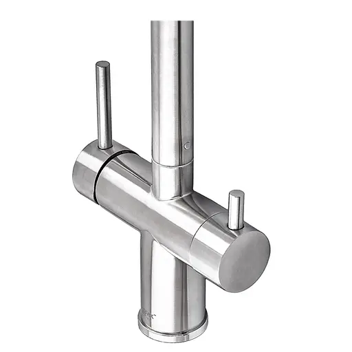 Змішувач для кухні на дві води з висувним виливом Zerix LUX-024 ZX5555 Нержавіюча сталь - фото 4