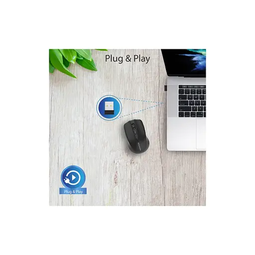 Мишка Promate Clix-8 Wireless Black (clix-8.black) - фото 5