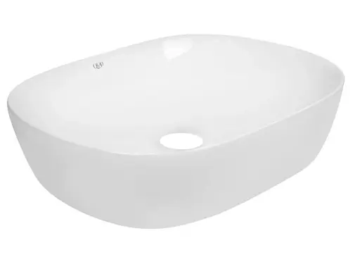 Комплект Qtap Aquarius: Раковина накладная прямоугольная 470x380x120 мм White + Донный клапан PU02 (QT21112185WN47295) - фото 3