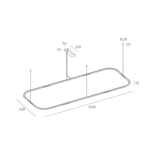 Підвіс RGL7786 38W BK 4000K - фото 2
