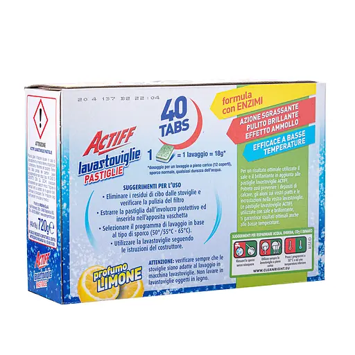 Таблетки для посудомоечной машины с ароматом лимона Pastiglie Lavastoviglie tab 6 x 40 x 15 г  - фото 3