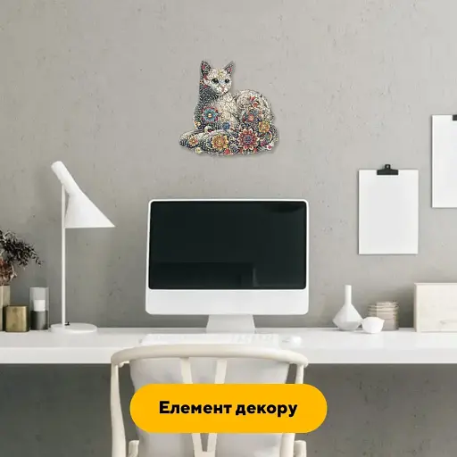 Пазл деревянный Киса Бусинка, А5, 35 элементов, Картонная коробка - фото 6