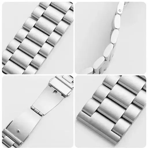 Ремінець для фітнес-браслета Tamister для Xiaomi Mi Band 8 і 9 Type C металевий із застібкою сріблястий - фото 4