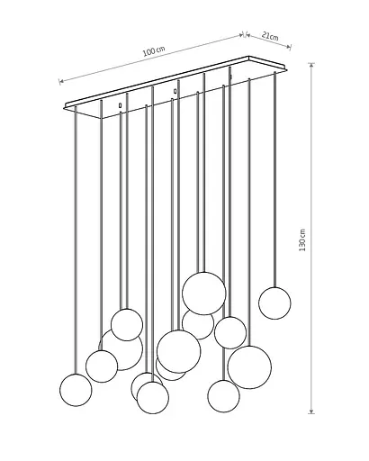 Подвесной светильник, люстра Nowodvorski 11408 Snowball XIV G9 14x12W IP20 Черный - фото 6