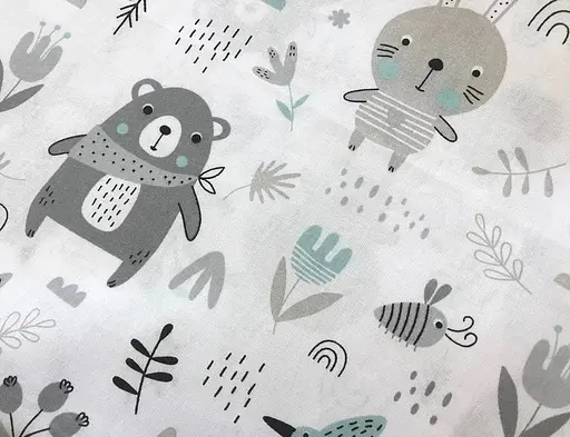 Хлопковая пеленка Moontime 100х80см "Зайчики мятные" - фото 2