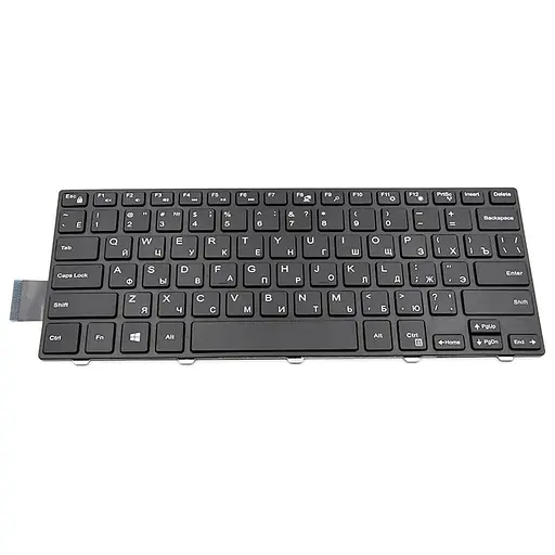 Клавiатура для ноутбука DELL Inspiron 5447 чорний, чорний фрейм