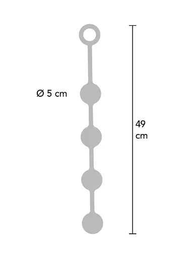 Анальний ланцюжок Heavy Anal Balls L 49 см (чорний) - фото 9