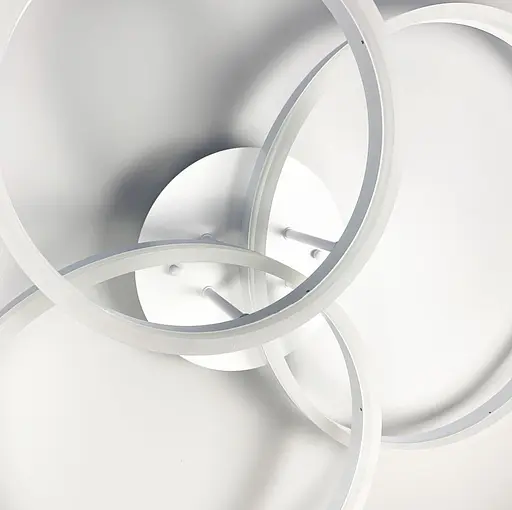 Потолочная LED люстра в белом на 3 кольца Line.F A 8008/3 WH - фото 8