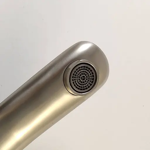 Змішувач для умивальника литий гусак Ø35 Wezer INX1A-04 1/10 Хром матовый - фото 2