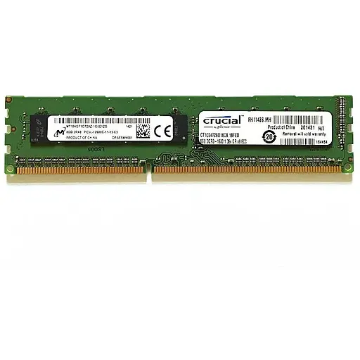 Оперативна пам'ять Micron DDR3L 8GB 1600MHz PC3L-12800e, ECC Unbuffered Б/В