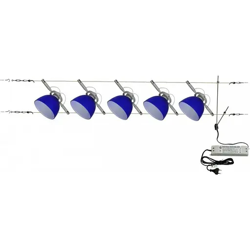 Светильник струнный поворотный Brille HTL-78/5 Blue система 176254