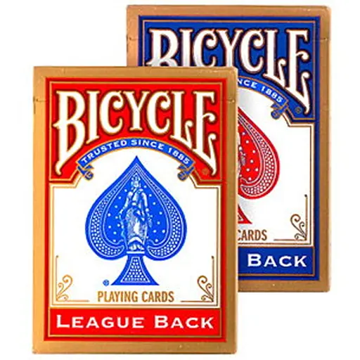 Карты игральные United States Playing Card Company Bicycle League Back Standard Index (red blue) (00808) - фото 1