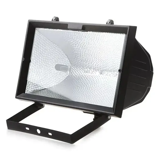 Прожектор Brille уличный галогенный IP54 HL-04 1500W black черный