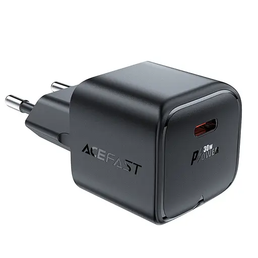 Зарядний пристрій Acefast A77 mini Type-C PD30W GaN чорний - фото 5