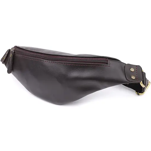 Бананка для чоловіків з гладкої натуральної шкіри SHVIGEL 29х11х4,5 см sum0027448 - фото 11