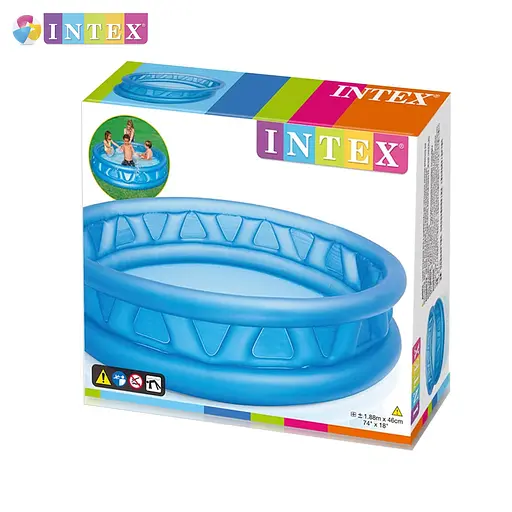 Басейн надувний дитячий Intex 58431 NP Літаюча тарілка 188x46 см об'єм 782 л від 3 років - фото 3