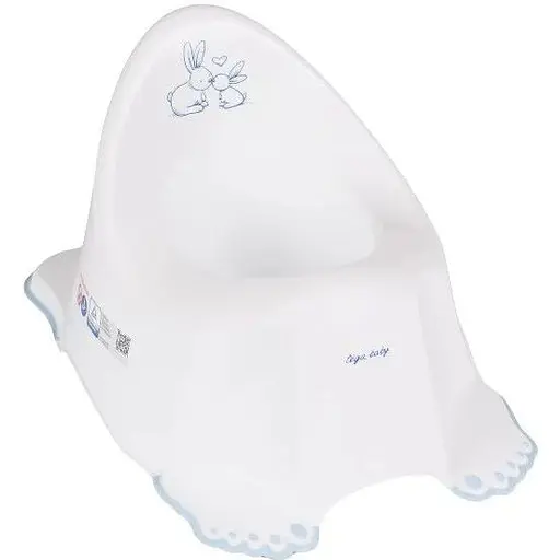 Антискользящий детский горшок с музыкой Tega Baby Bunny white - фото 1