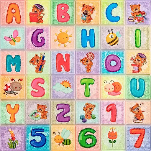 Набор стеновых панелей 3D 700х1400х4мм Алфавит (2шт) SW-00002352 - фото 2