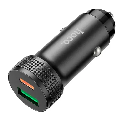 Автомобільний зарядний пристрій Hoco Z49B Level PD38W(1C1A) car charger Чорний - фото 1