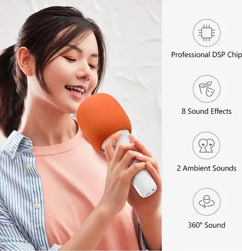 Микрофон с караоке Xiaomi Yhemi Lite Powdery Orange (YMMKF007) [89097] - фото 2