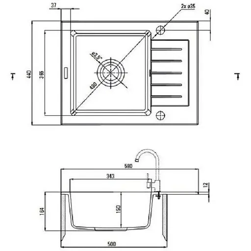 Кухонна мийка Deante Zorba ZQZ 711A - фото 4