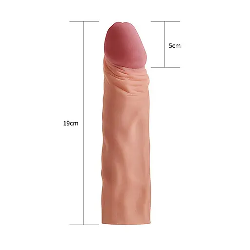 Насадка на пенис Lovetoy Pleasure X-Tender Series 18.5 см телесный - фото 4