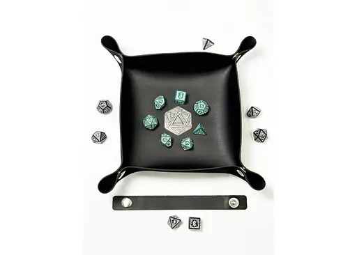 Настольная игра Планета Ігор Лоток для кубиков D20 (черный) (Dice tray D20 black) (pi-dt007) - фото 8