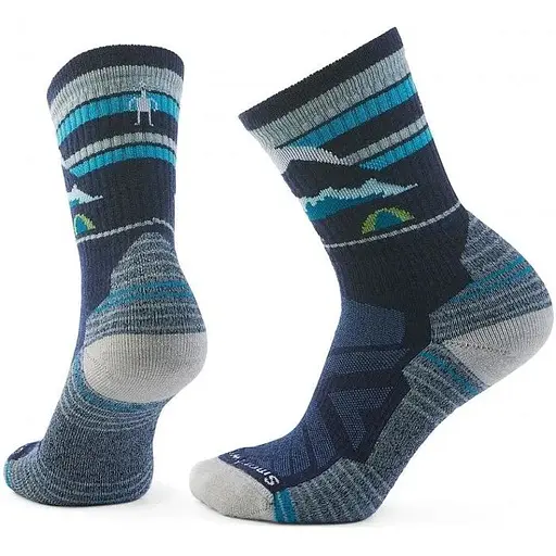 Шкарпетки Smartwool Women's Hike Light Cushion Mountain Moon Crew Deep Navy S Smart Wool (1033-SW SW002272.092-S)