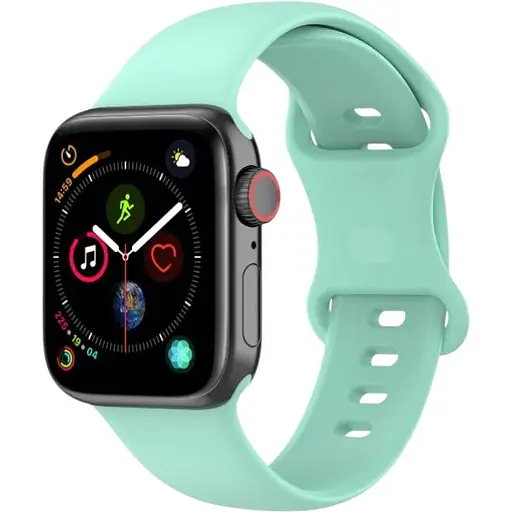 Ремешок DK для Apple Watch 38mm (Series 1 / 2 / 3) M / L Silicone Sport Band Double Loop (014416) (mint)